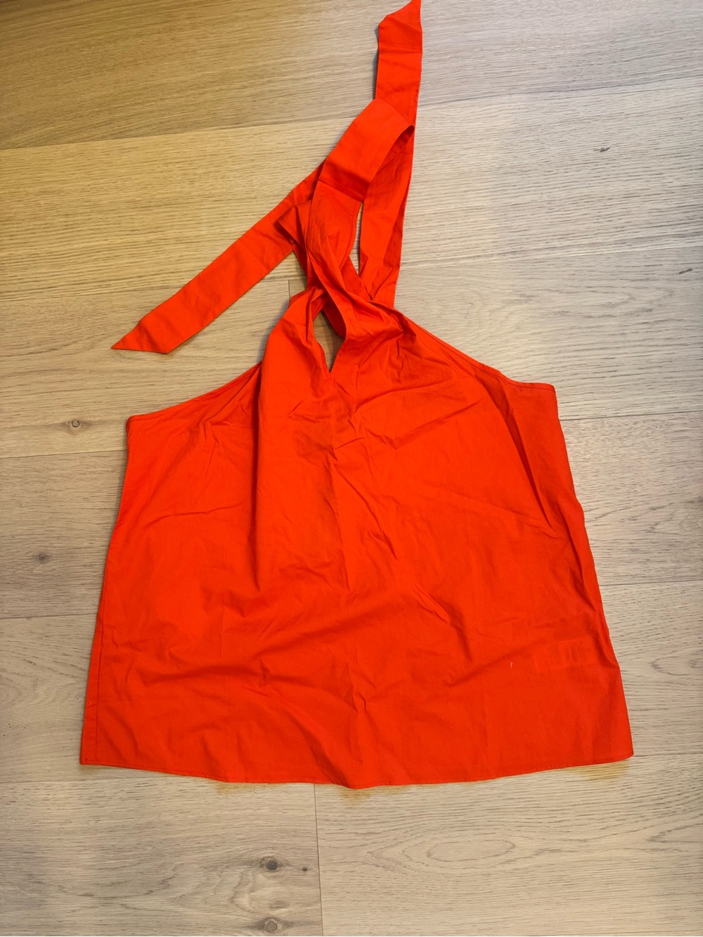J. Crew Orange One-Shoulder Halter Top